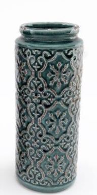 Crackled ceramic vase